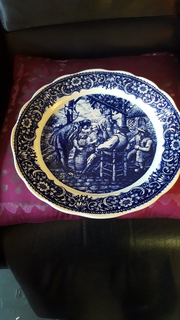 Ancienne magnifique plat - assiette de Delft, Antiquités & Art, Enlèvement ou Envoi