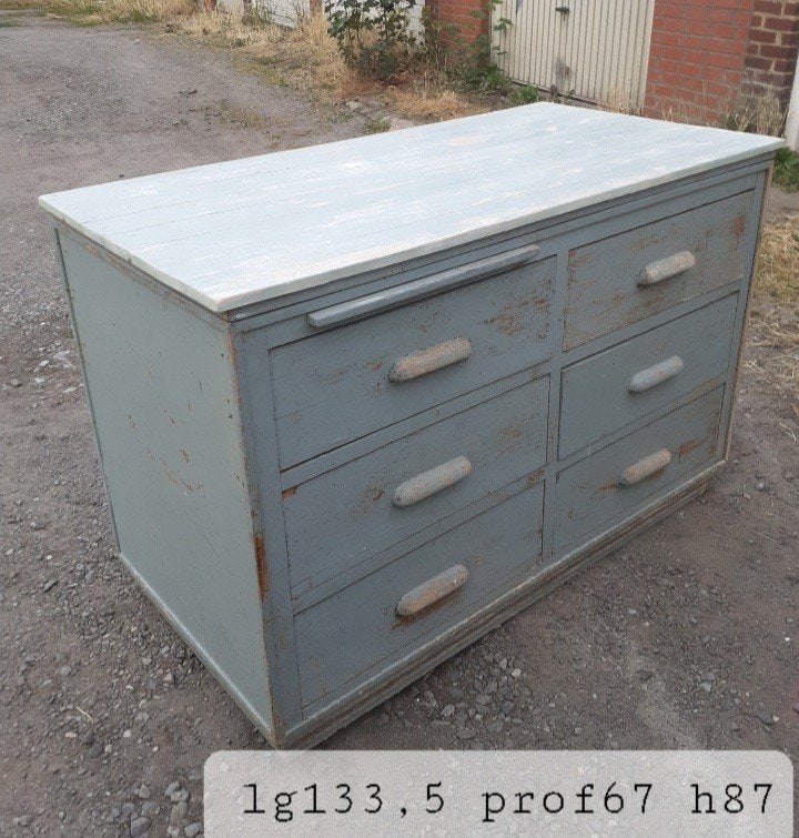 comptoir à 6 tiroirs déco metier, Antiquités & Art, Enlèvement