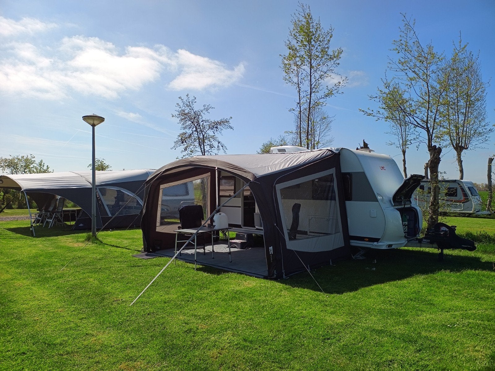 Telta Sky Link 400 opblaasbaar, Caravans en Kamperen, Ophalen, Zo goed als nieuw