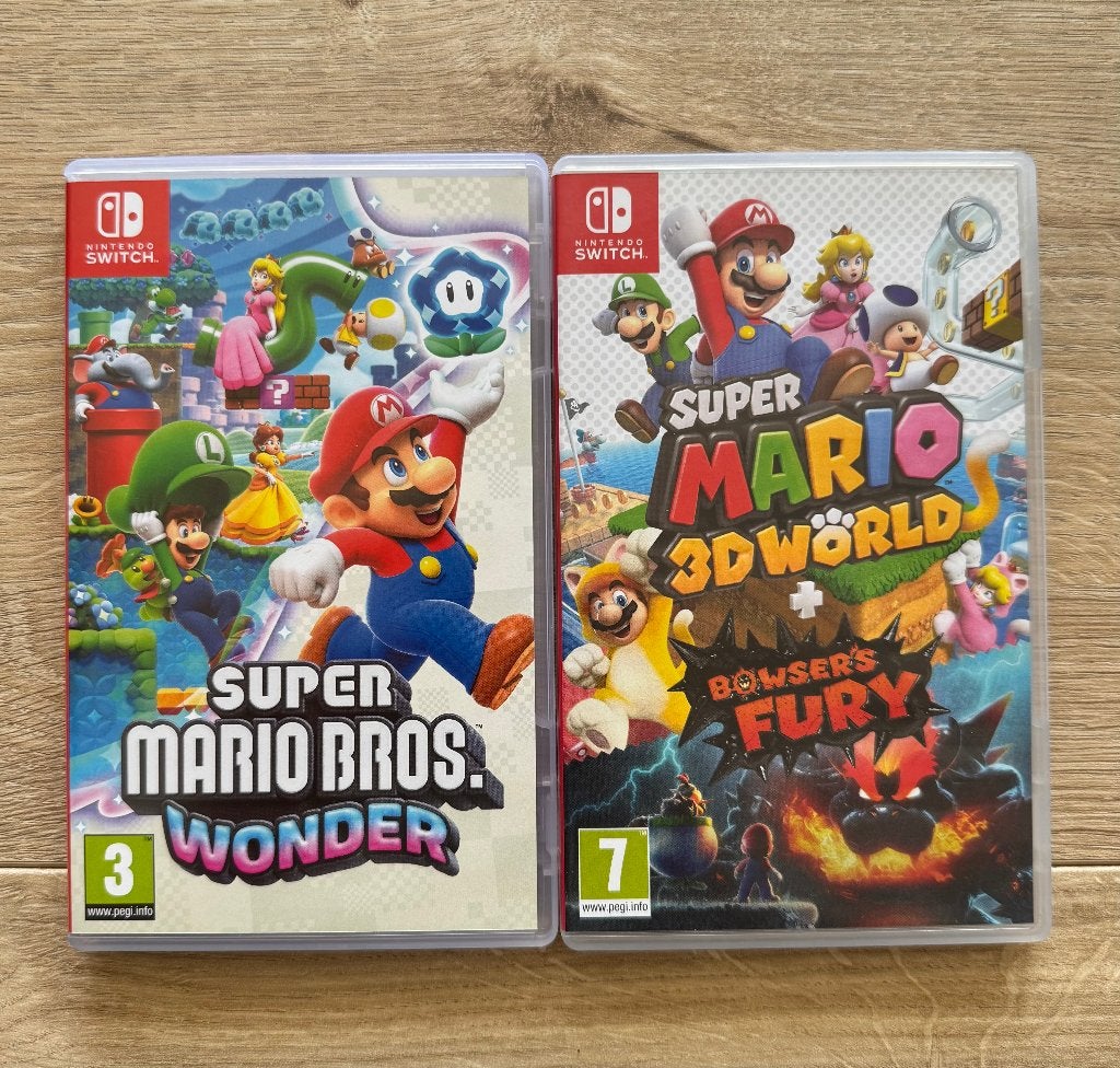 Super Mario 3D World + Super Mario Bros Wonder, Ophalen of Verzenden, Zo goed als nieuw, Platform, 3 spelers of meer