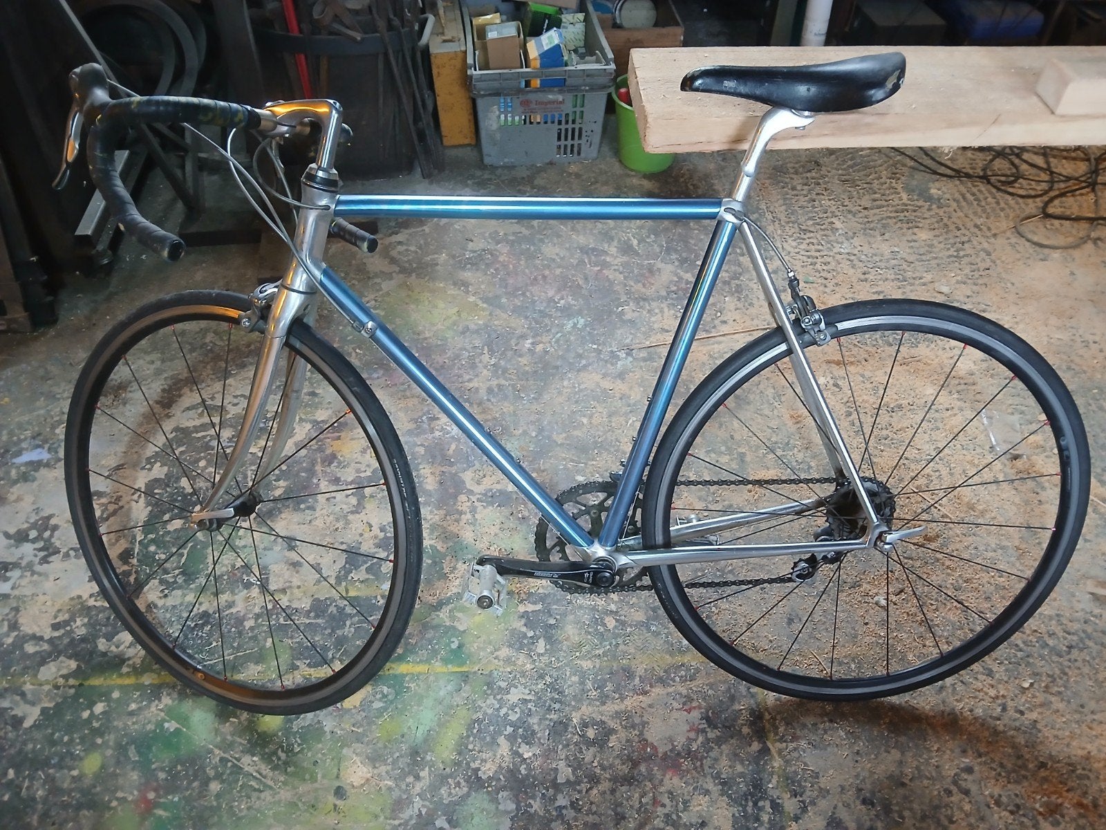 vintage velo de course en aluminium., Enlèvement