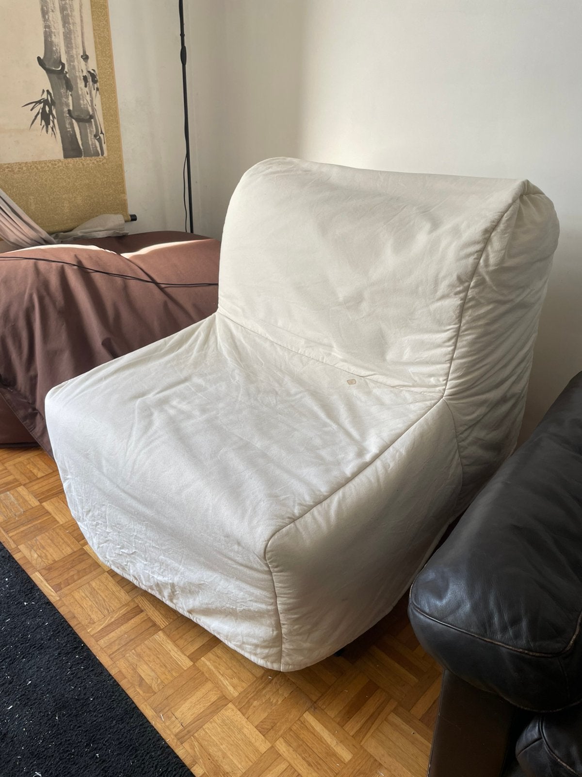 Fauteuil convertible IKEA Lycksele 1 place - housse blanche, Enlèvement, Comme neuf, Une personne