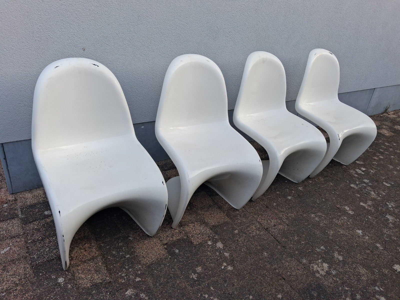 witte panton stoelen in kunsthars, Ophalen