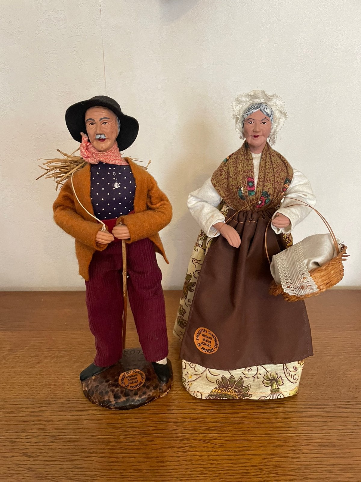 Couple de santons de Provence Florence 27 cm, Ophalen of Verzenden