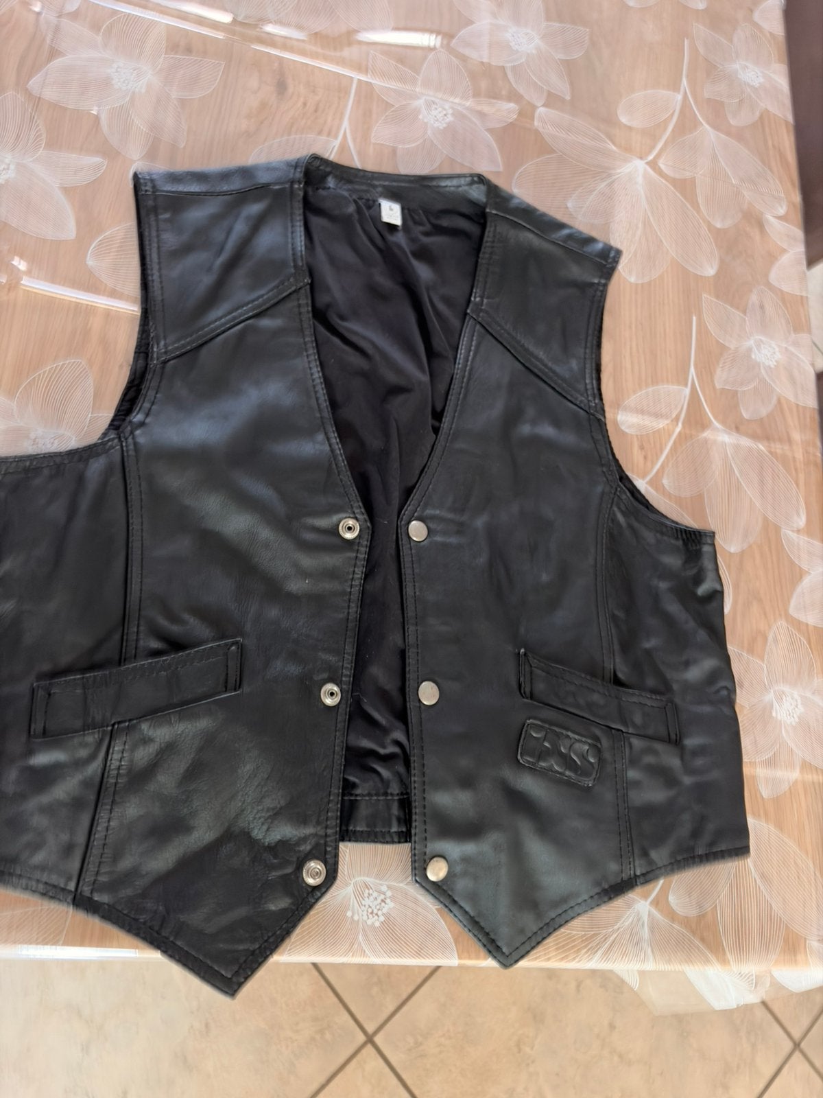 Gilet Moto en cuir, Kleding | Heren, Kostuums en vesten, Ophalen, Zo goed als nieuw, Zwart