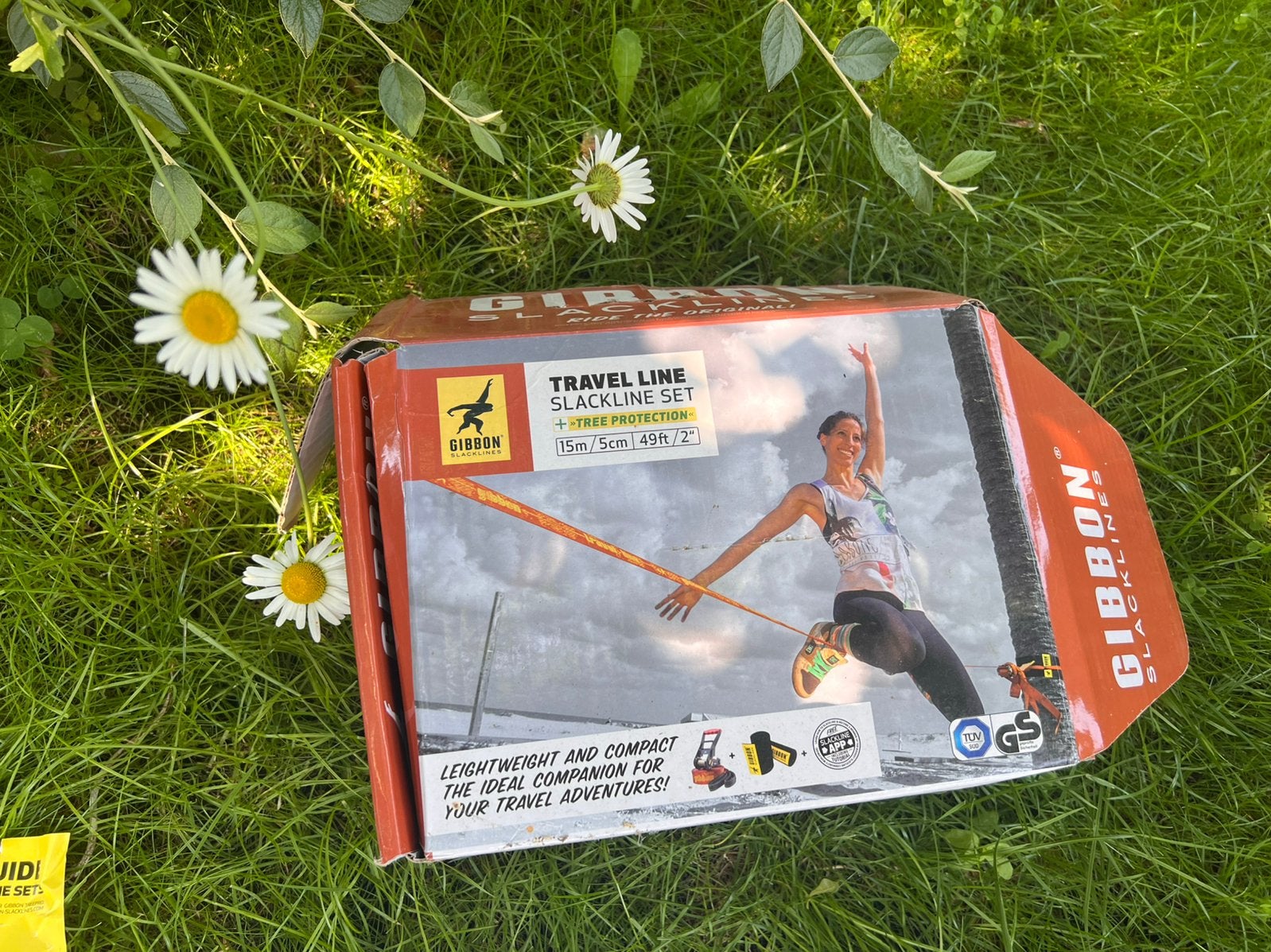 Gibbon Slackline Travel Line Set +/- Slackframe, Sport en Fitness, Ophalen of Verzenden, Gebruikt, Klimsport-accessoire