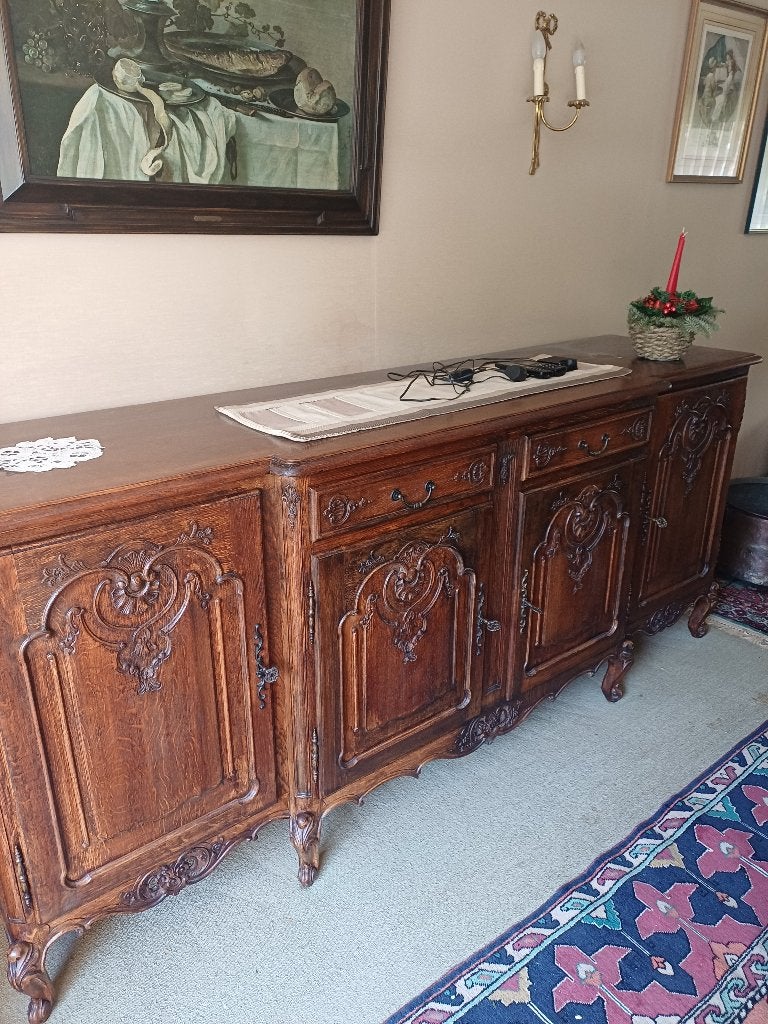 eetkamer baroquestijl bruin, Ophalen, Gebruikt, Baroque bruin, 4 tot 6 stoelen