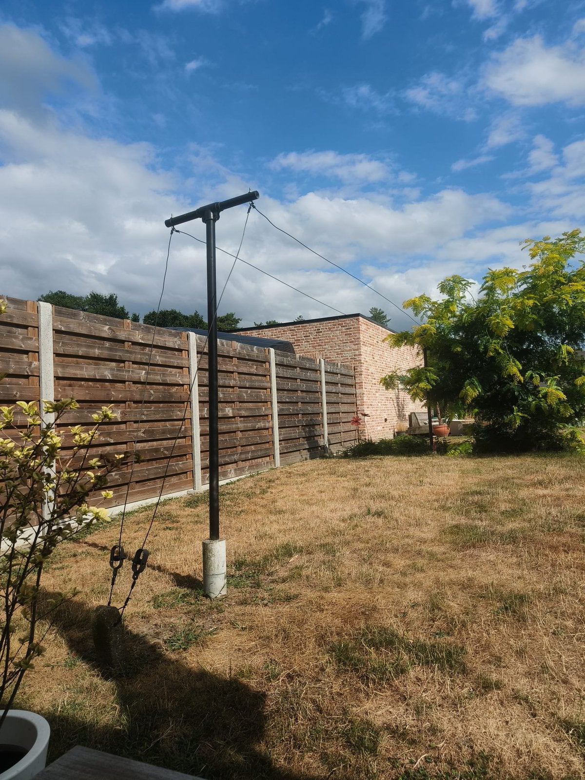Wasdraad. Palen en draad. 2x 5,6m., Tuin en Terras, Ophalen, Gebruikt
