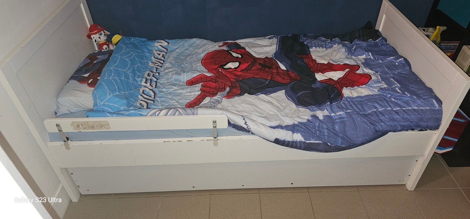 bed zonder matras met schuif, Kinderen en Baby's, Kinderkamer | Bedden, Ophalen, Gebruikt, 100 cm of meer, Lattenbodem