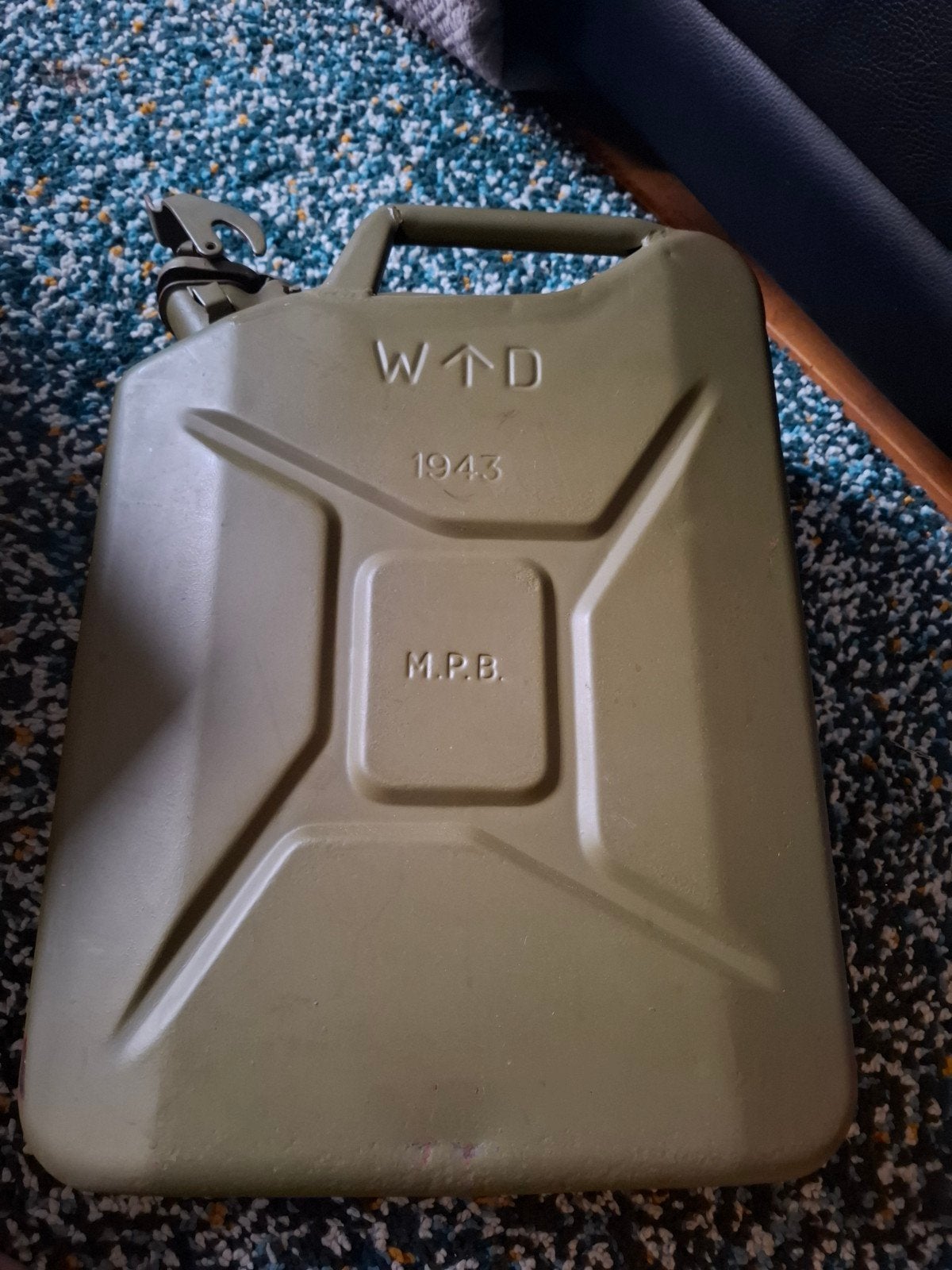 Jerrycan britannique WW2 authentique -, Collections, Enlèvement ou Envoi, Armée de terre, Autres types