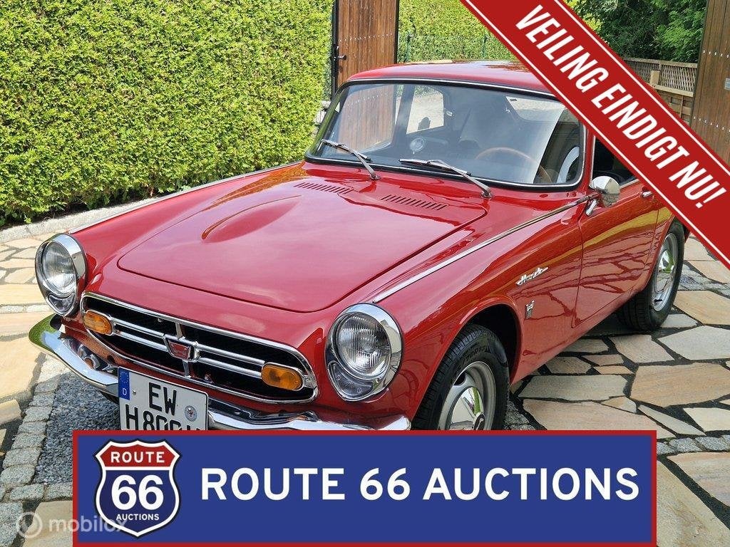 Honda S 800 | 1967 | Route 66 Auctions, Auto's, Honda, Zwart, Bedrijf, Handgeschakeld
