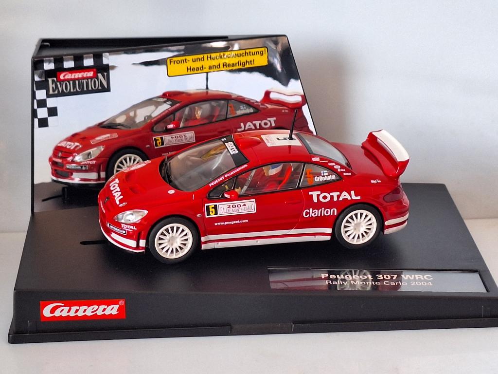 Carrera Evolution Peugeot 307 Rally Montecarlo STUNT PRIJS, Neuf, Électrique, Enlèvement ou Envoi, Carrera