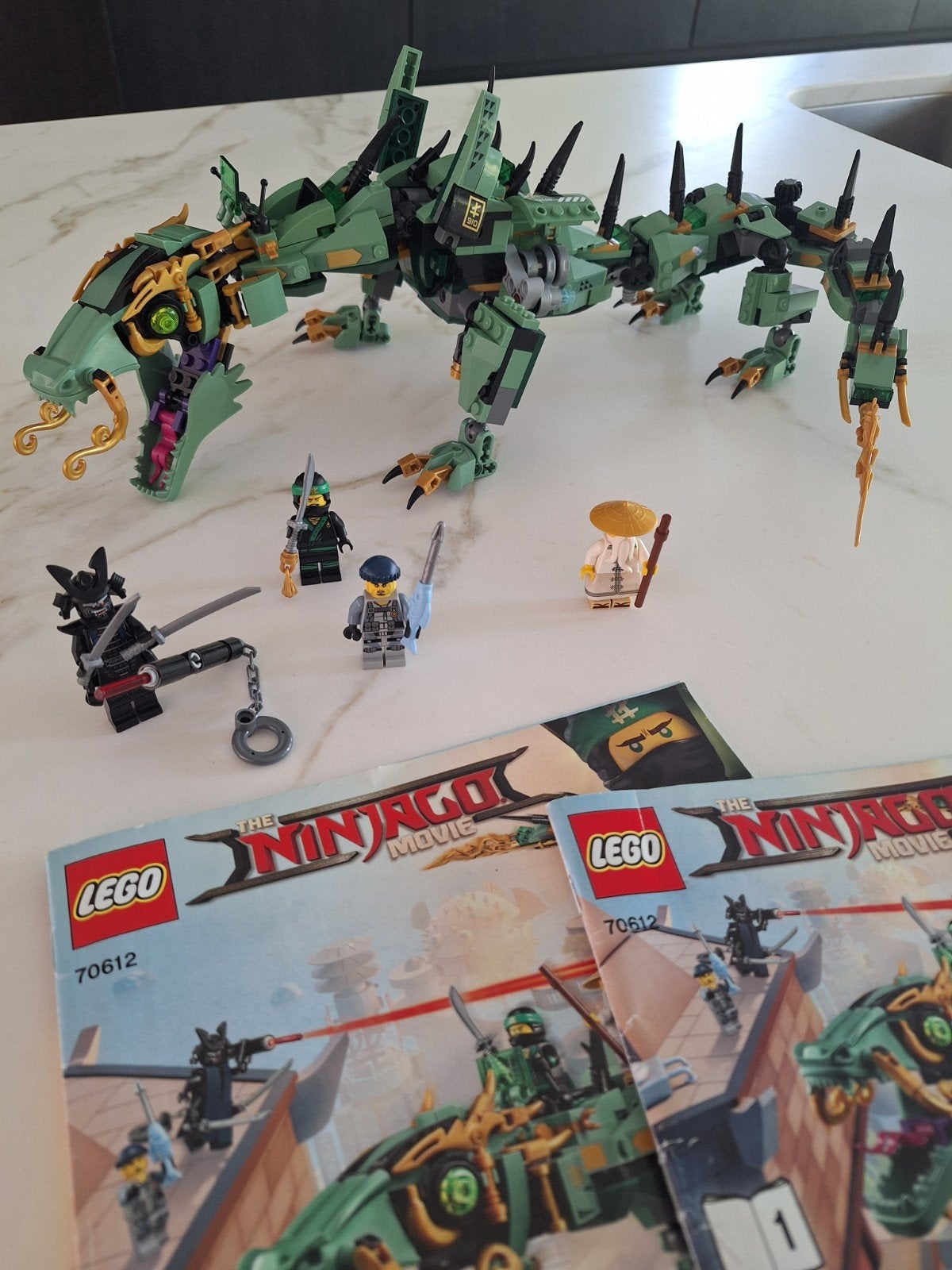 Lego set -70612- Ninjago- Groene Ninja Mecha draak, Kinderen en Baby's, Lego, Ophalen of Verzenden, Zo goed als nieuw, Ninjago