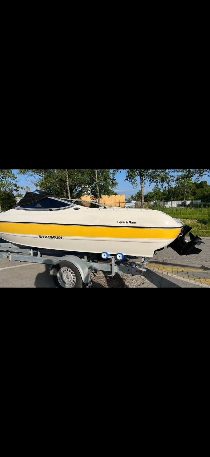 Motorboot Stingray 180/185 met trailer, Watersport en Boten, Ophalen, Gebruikt, Binnenboordmotor, 120 tot 200 pk