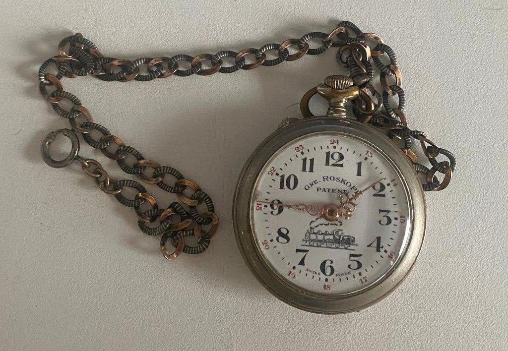 Zakhorloge Roskopf, Overige merken, Zakhorloge, Staal, Ophalen of Verzenden