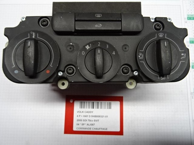 PANNEAU DE COMMANDE CHAUFFAGE Caddy Combi III (2KB,2KJ), Utilisé, Volkswagen
