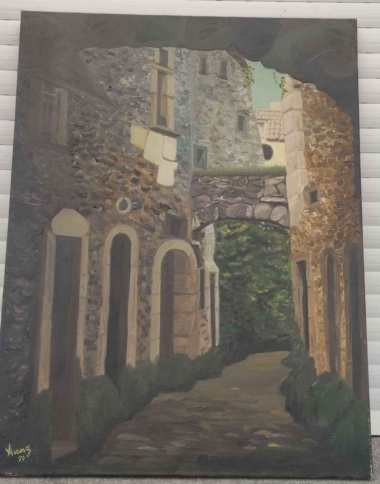 huile sur toile signe avang 79, Enlèvement ou Envoi