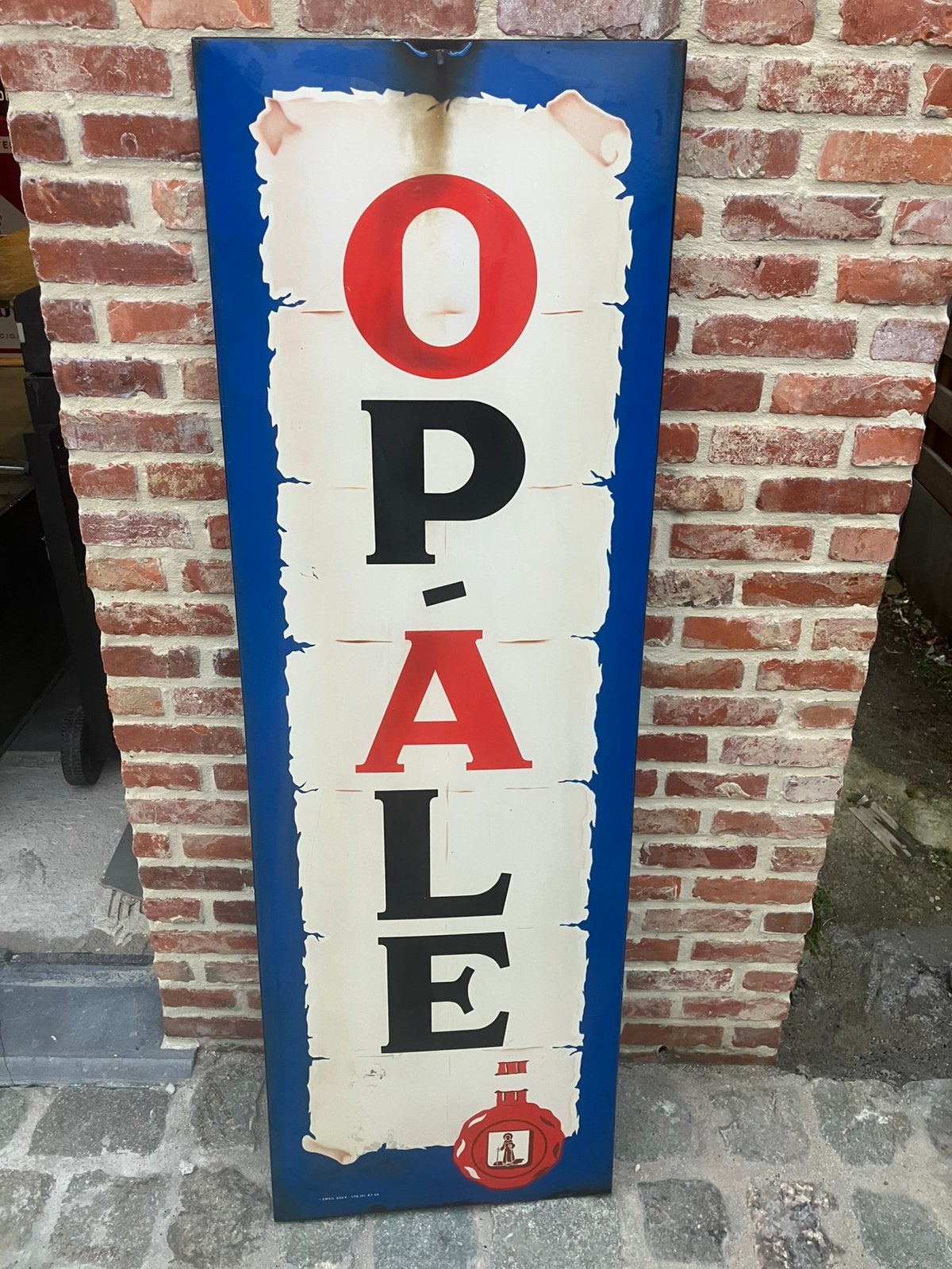 Emaille bord ope Ale, Antiquités & Art, Enlèvement
