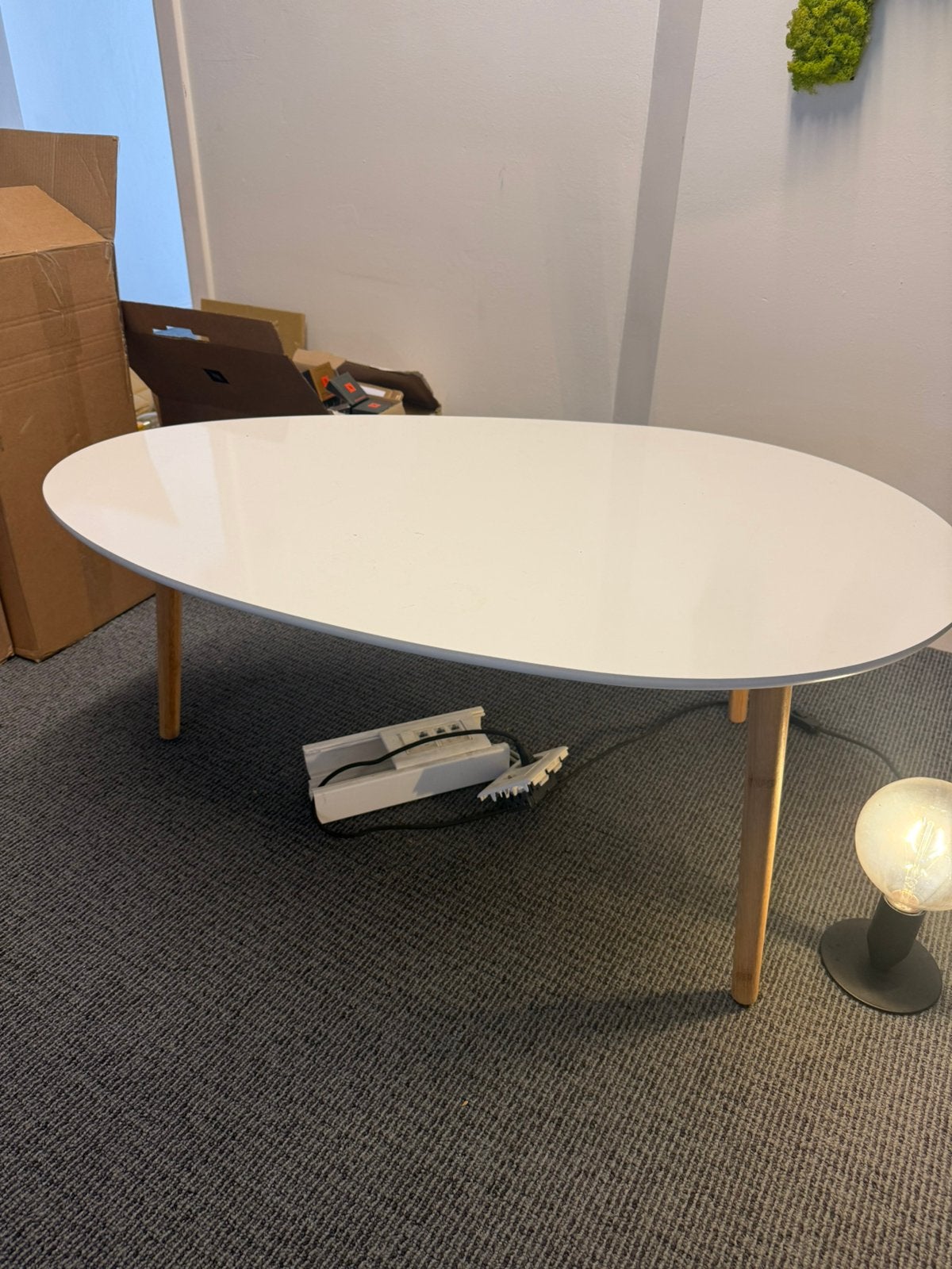 Bijzet tafel wit hoogglans, Huis en Inrichting, Tafels | Eettafels, Ophalen, Zo goed als nieuw