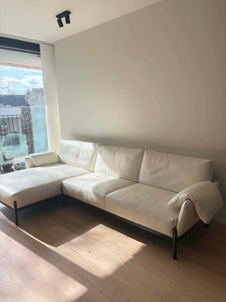 Leolux salon Enna, Ophalen, 250 tot 300 cm, Leer, Zo goed als nieuw