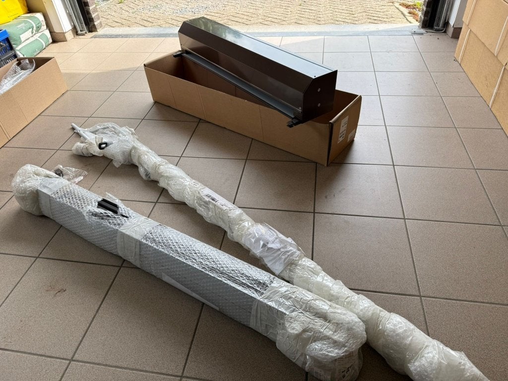 Nieuwe opbouwrolluiken (Bruin, 4 stuks), Ophalen, 100 tot 150 cm, Bruin, 100 tot 150 cm