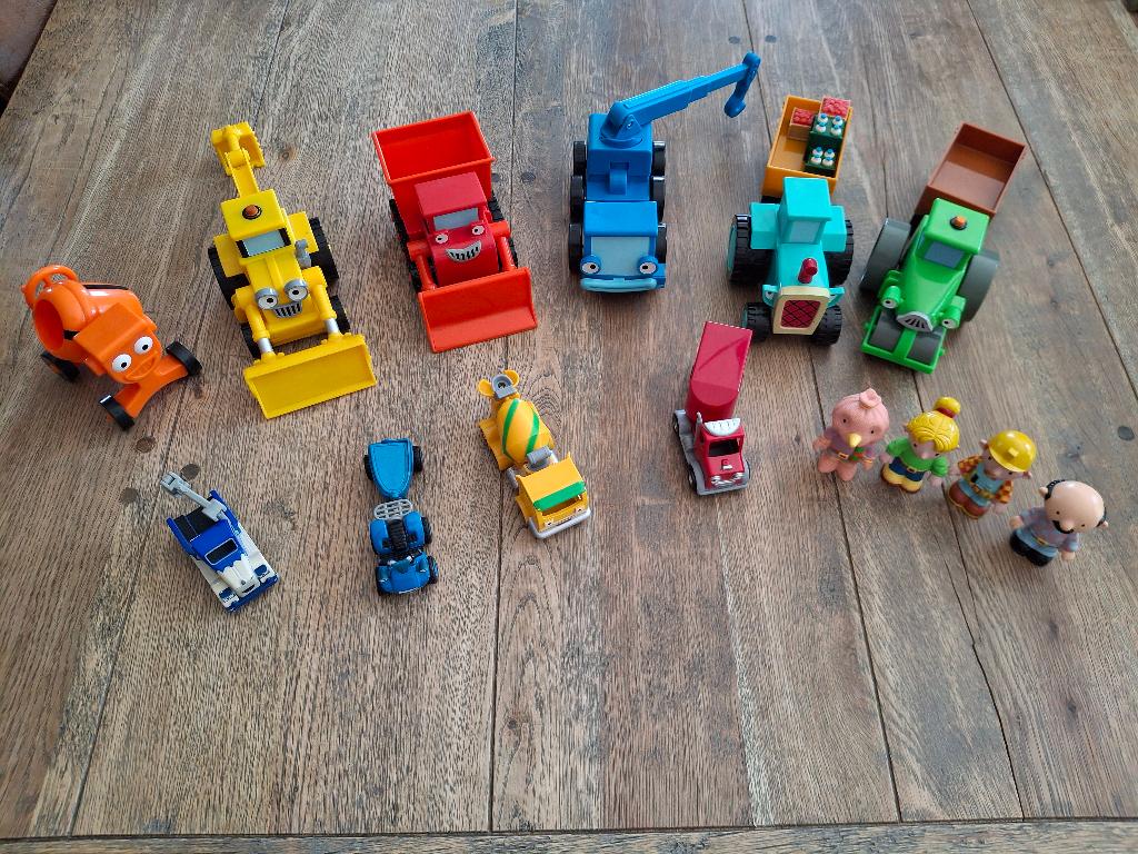 Pakket met Bob De Bouwer-wagens en figuren, Kinderen en Baby's, Speelgoed |Speelgoedvoertuigen, Ophalen of Verzenden, Gebruikt