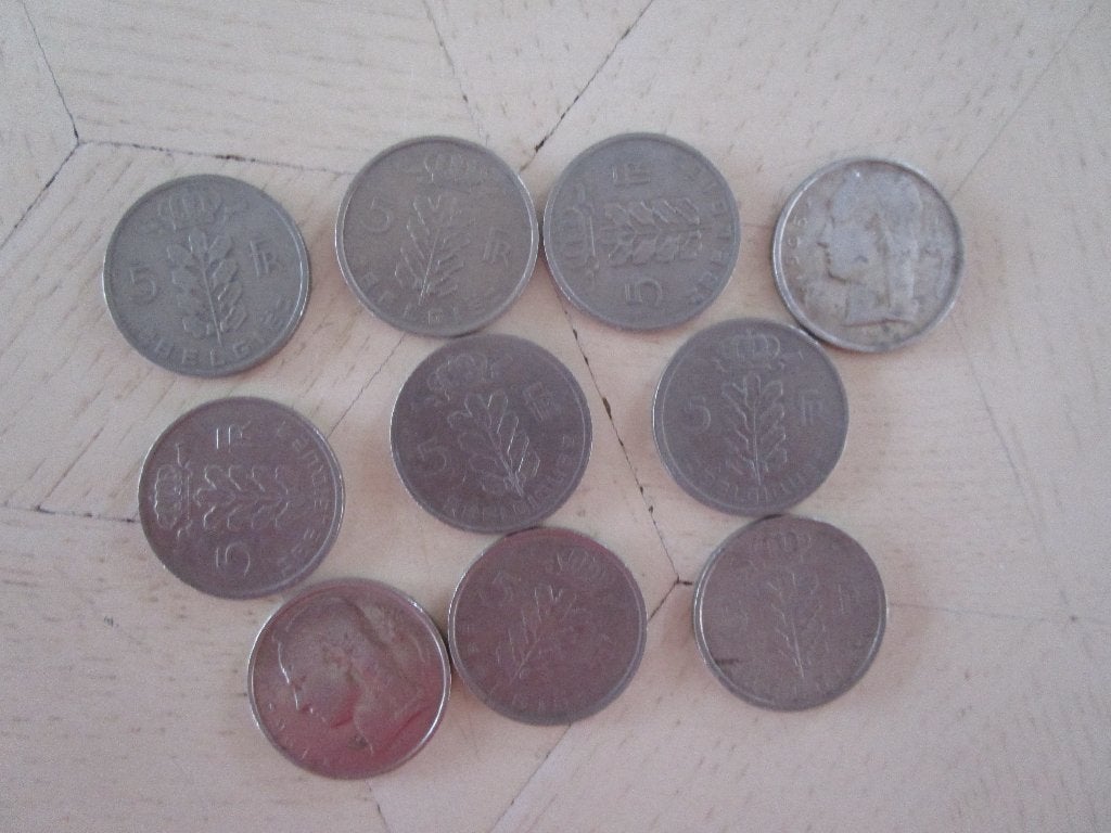 10 stukken van 5 Belgische frank, Postzegels en Munten, Munten | België, Ophalen, Losse munt