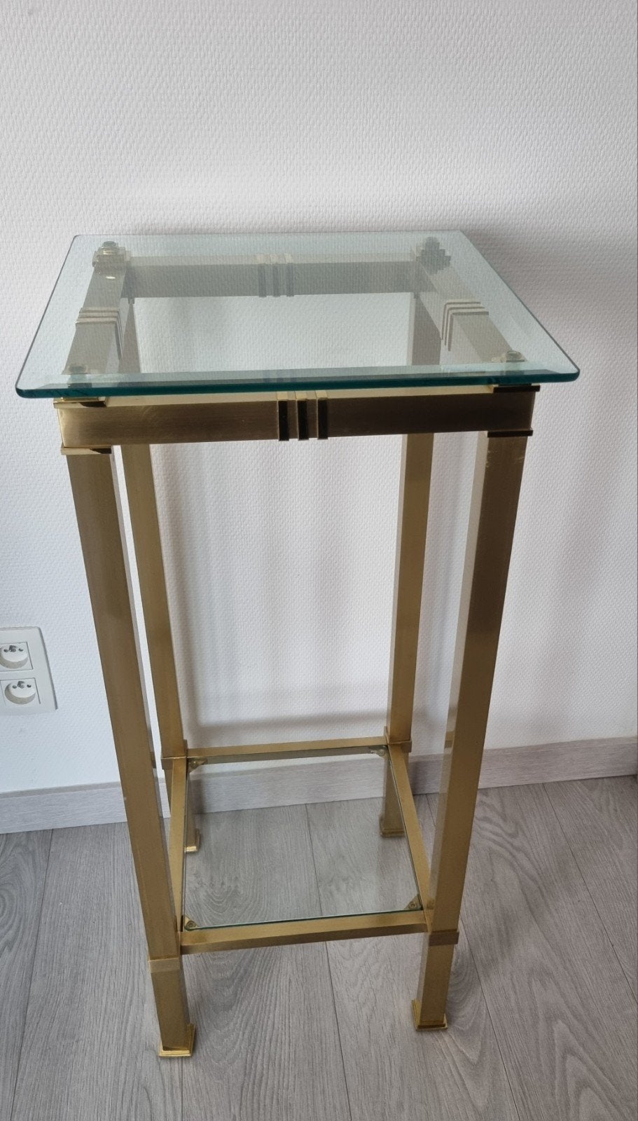 Kwaliteit sidetafel, Huis en Inrichting, Tafels | Sidetables, Ophalen, Zo goed als nieuw, Glas
