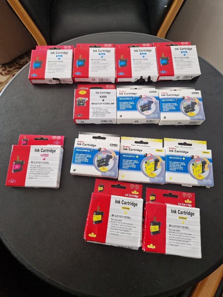 Kleuren Printer met extra inktpatronen, Ophalen, Nieuw, Cartridge, Brother