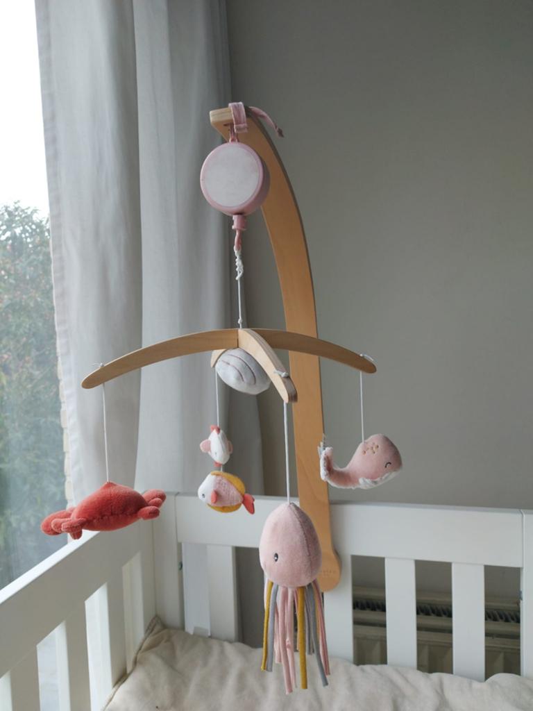 Houten muziekmobiel Little Dutch (ocean pink), Ophalen