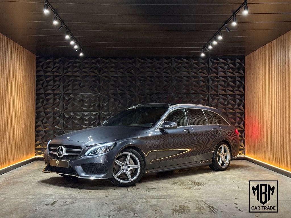 ✅Mercedes C 200d AMG Line GARANTIE Pano 7G-Tr Leer GPS Trekh, Auto's, Mercedes-Benz, Bedrijf, Te koop, C-Klasse, ABS, Airbags