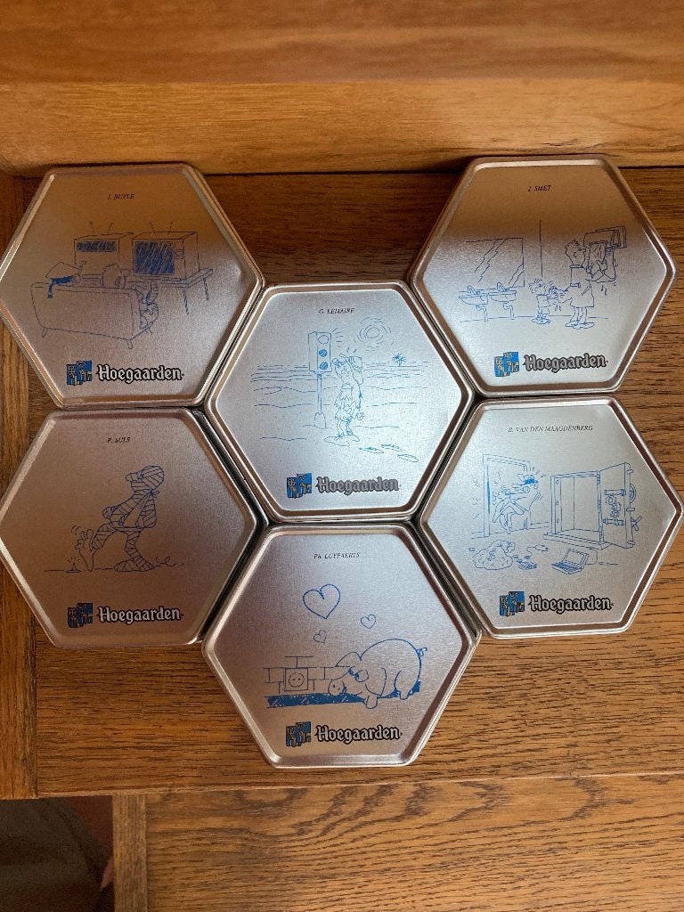 Sous-verres « Hoegaarden », Collections, Marques de bière, Enlèvement ou Envoi, Comme neuf, Sous-bock, Autres marques