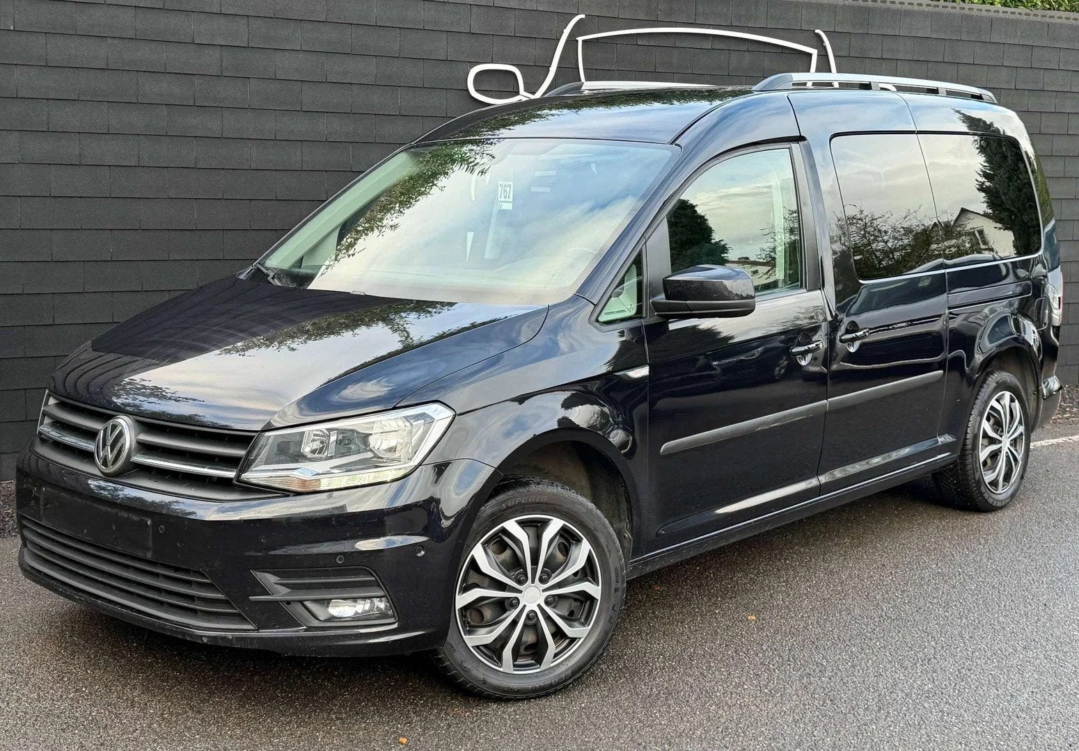 Volkswagen Caddy Maxi 2.0 TDi+7 PLACES+AIRCO+CAMERA+ECRAN+EU, Auto's, 75 kW, Stof, Gebruikt, 4 cilinders