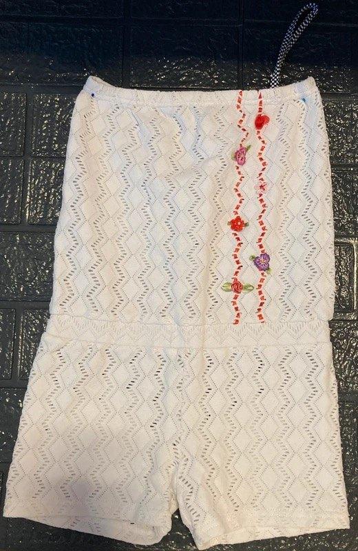 Salopette meisjes wit " Pate de sable" maat 104, Overige typen, Pate de Sable, Zo goed als nieuw, Verzenden
