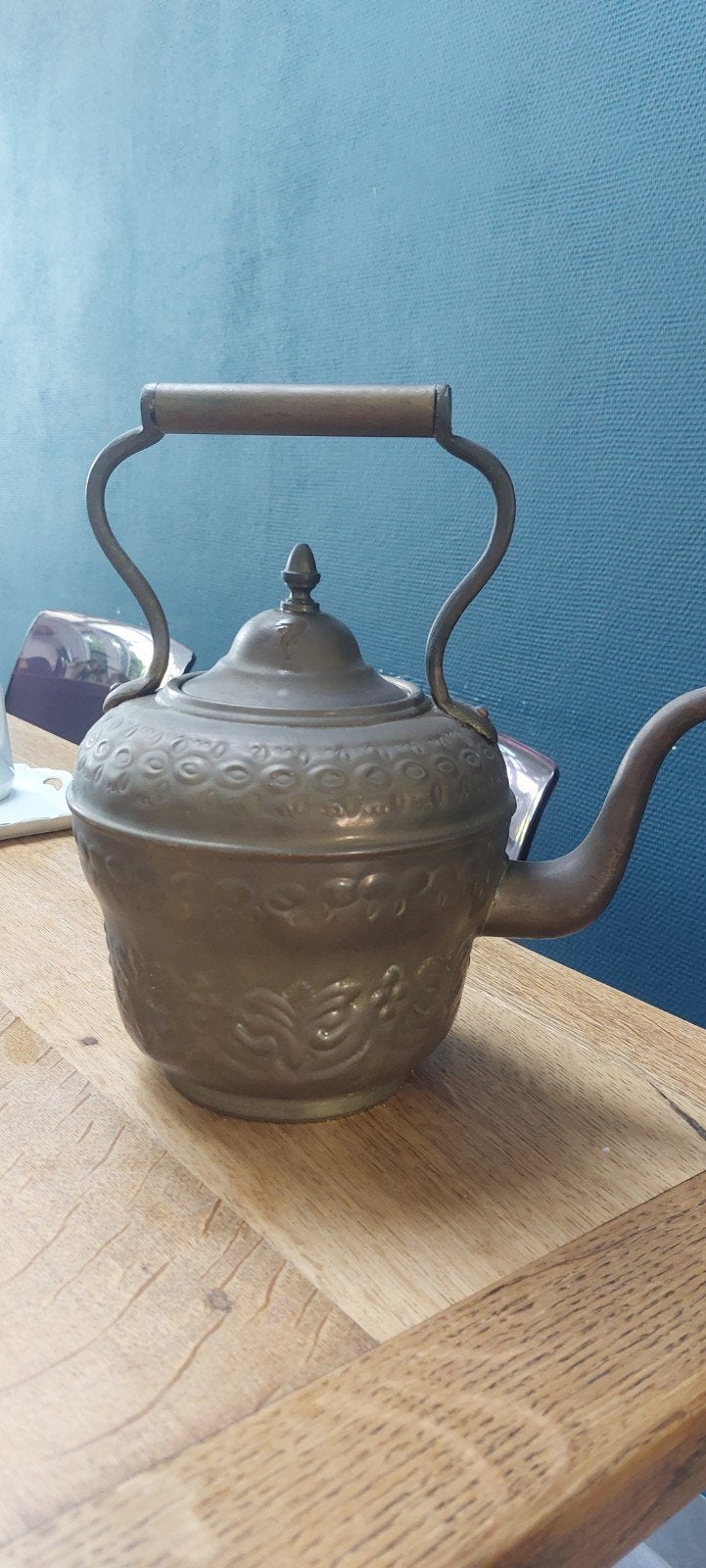 Superbe théière / bouilloire traditionnelle orientale vintag, Antiquités & Art