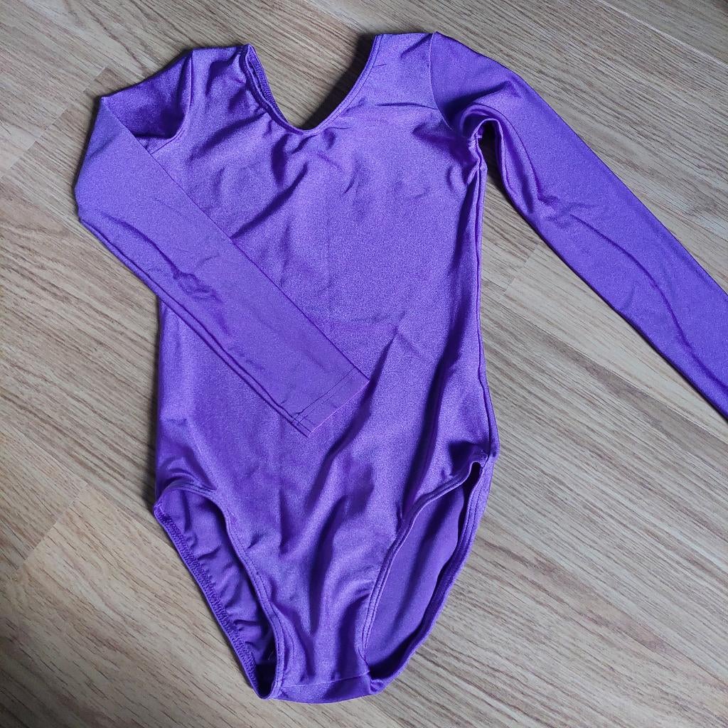 Turnmaillot maat 140, Sport en Fitness, Turnen, Paars, Nieuw, Turnpak(je), Kindermaat 122 t/m 140