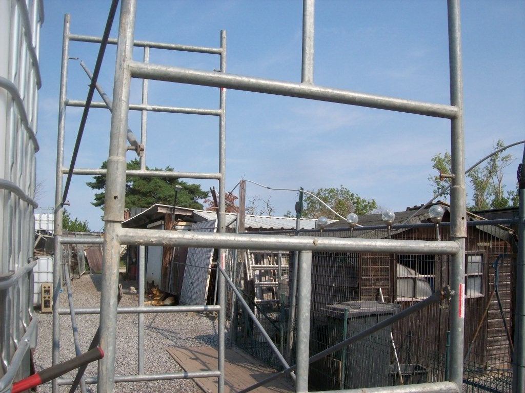 stelling met wielen, Doe-het-zelf en Bouw, Steigers, Ophalen, Gebruikt, Rolsteiger of Kamersteiger, 2 tot 5 meter