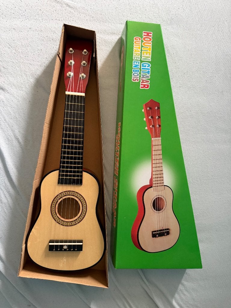 Houten gitaar, Muziek en Instrumenten, Ophalen, Zo goed als nieuw, Overige typen