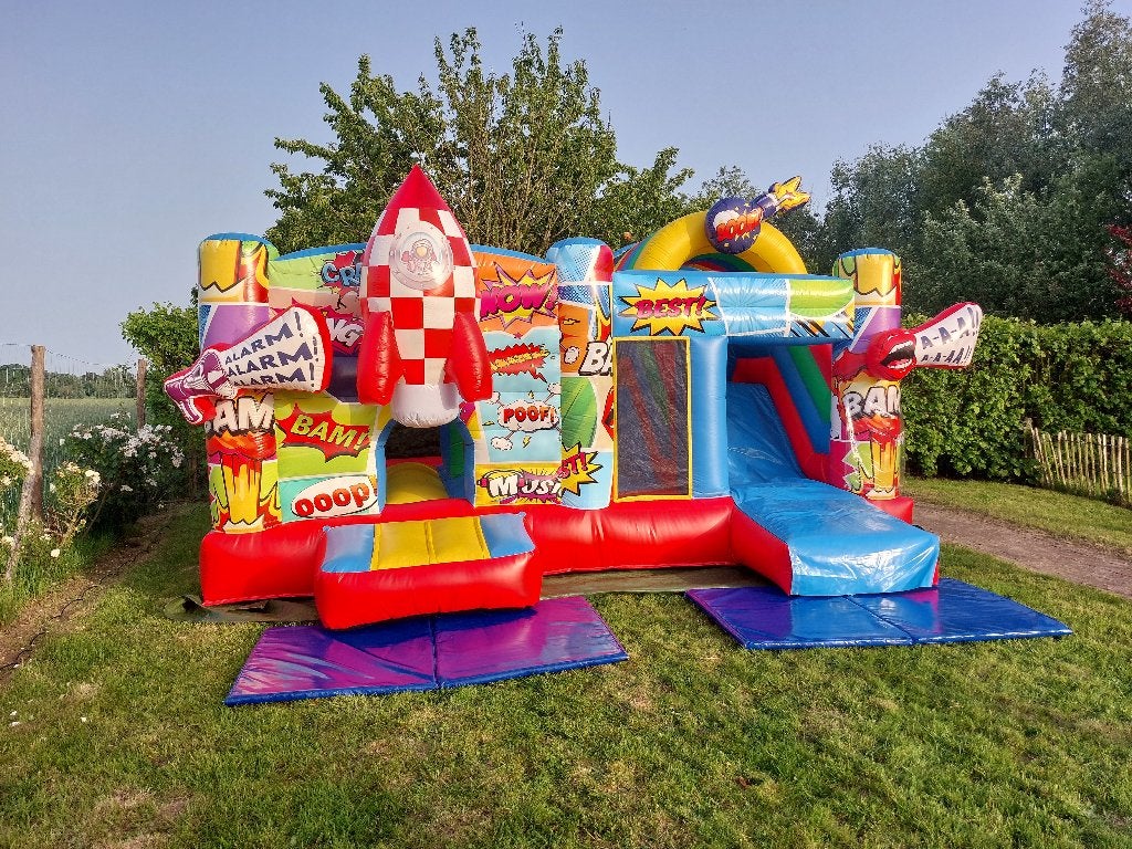 Springkasteel comic te huur, Ophalen