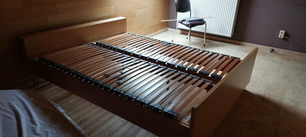 Tweepersoonsbed met lattoflex, Ophalen, Gebruikt, Tweepersoons, 200 cm