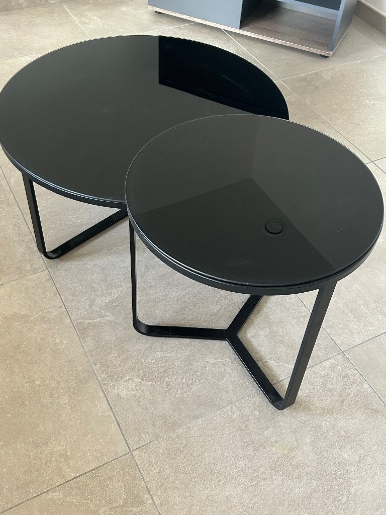 Tables de salon, Enlèvement, Comme neuf, Rond, Verre