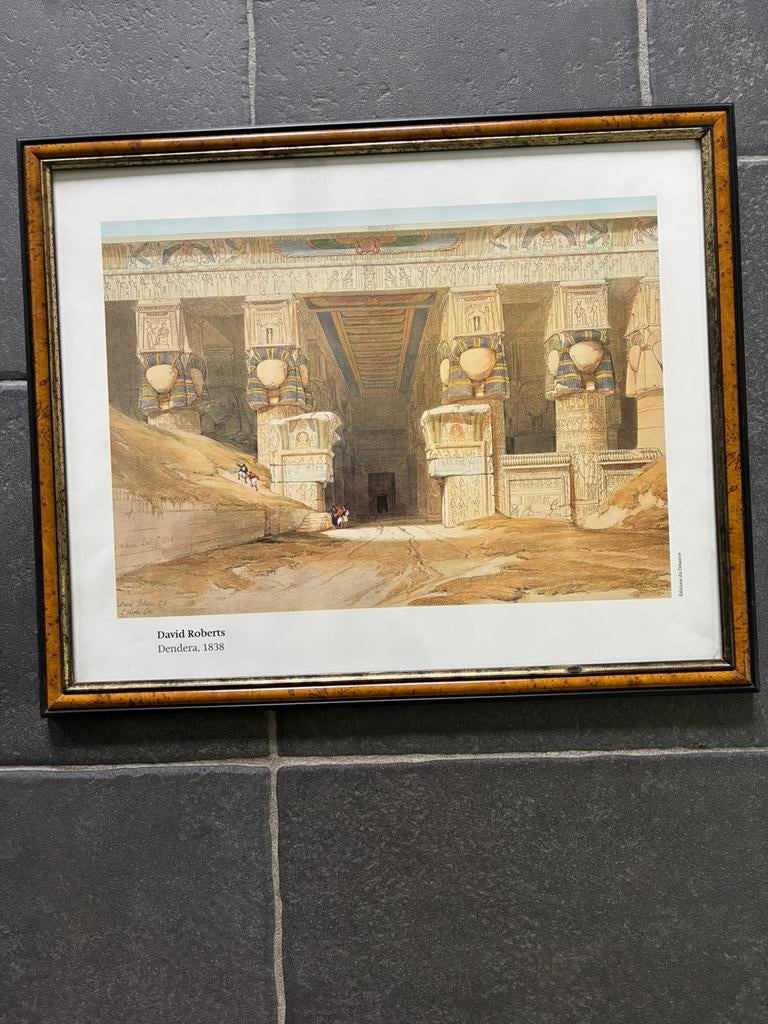 Tableau Encadré David Roberts - Dendera Éditions du Désastre, Antiquités & Art, Art | Eaux-fortes & Gravures, Lithographie, Encadré