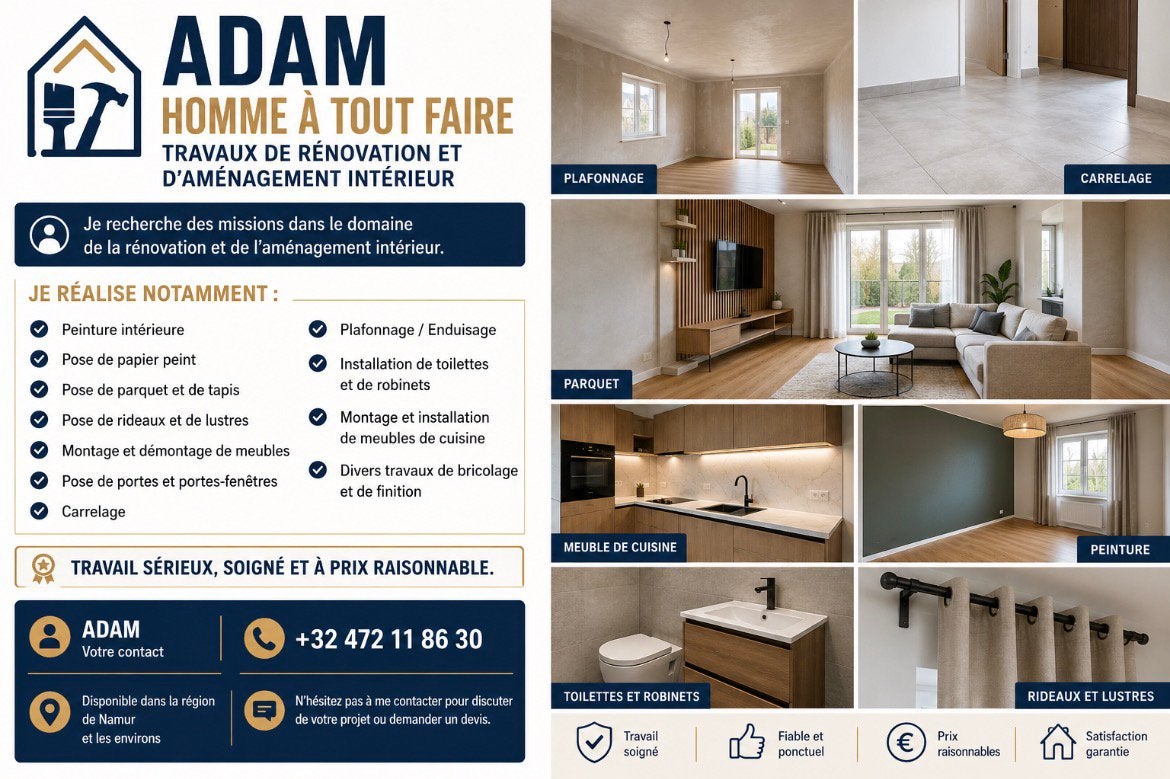 Homme à tout faire – Travaux de rénovation intérieur, Enlèvement