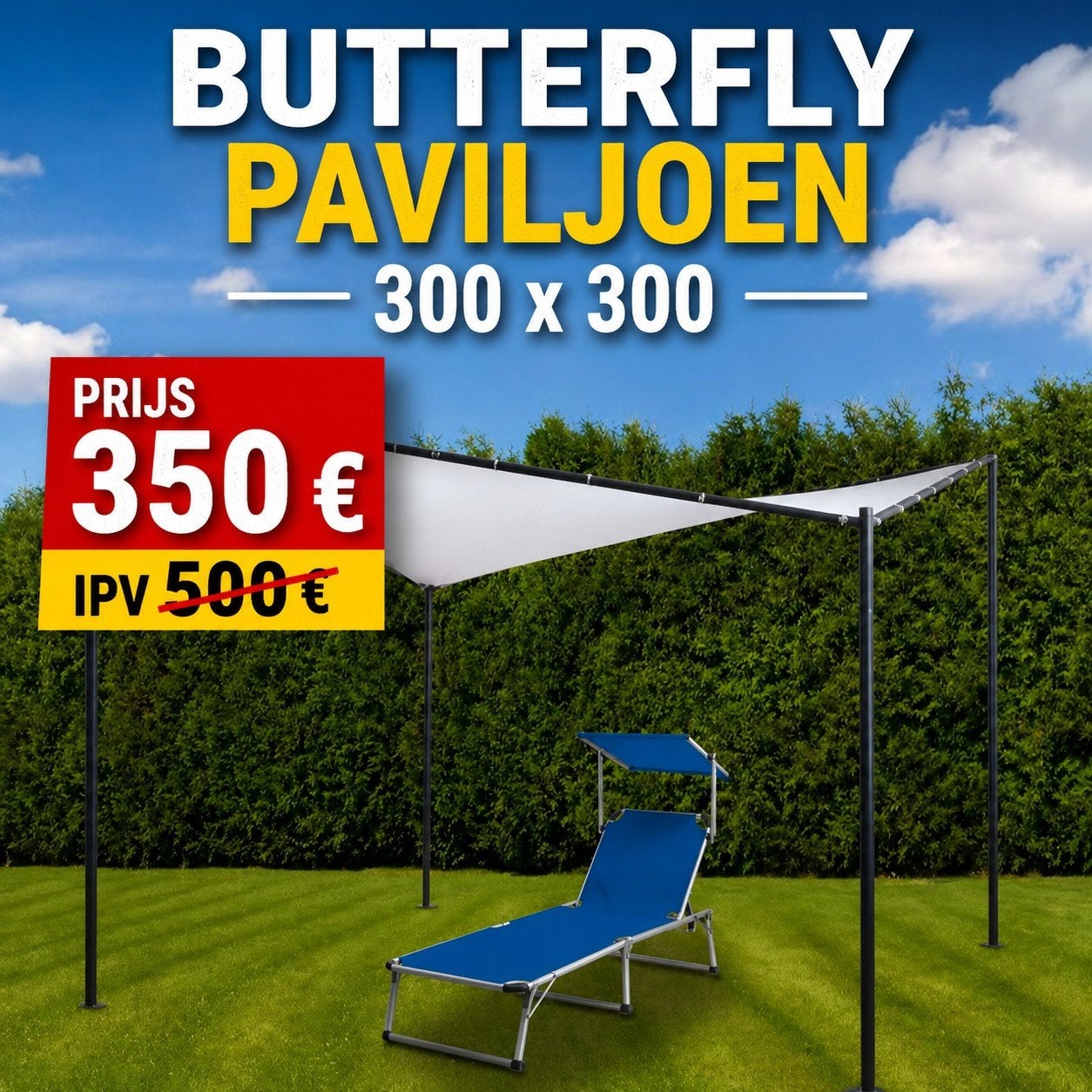 Butterfly tuinpaviljoen nieuw, Jardin & Terrasse, Tonnelles, Enlèvement