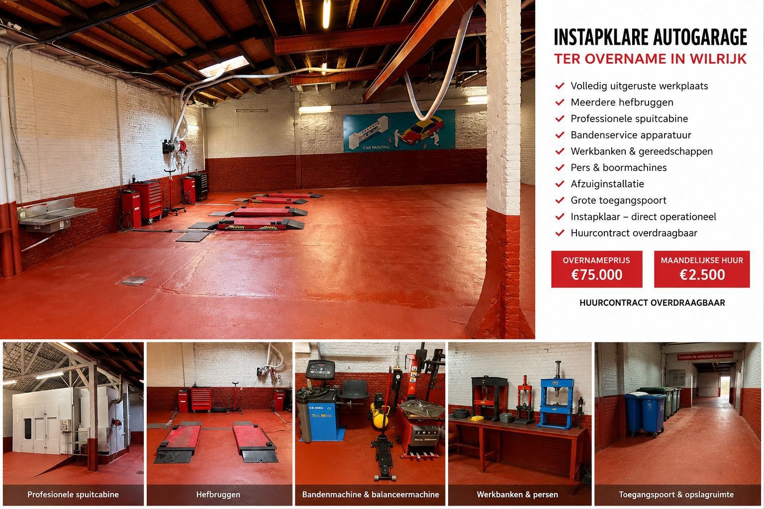 Instapklare autogarage ter overname in Wilrijk, Articles professionnels, Exploitations & Reprises