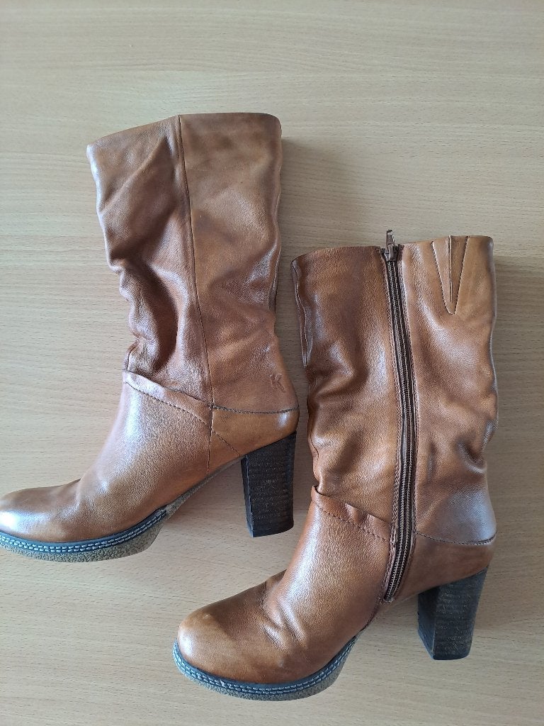 Bruine laarzen Kickers, M 39, Hoge laarzen, Bruin, Ophalen of Verzenden, Kickers