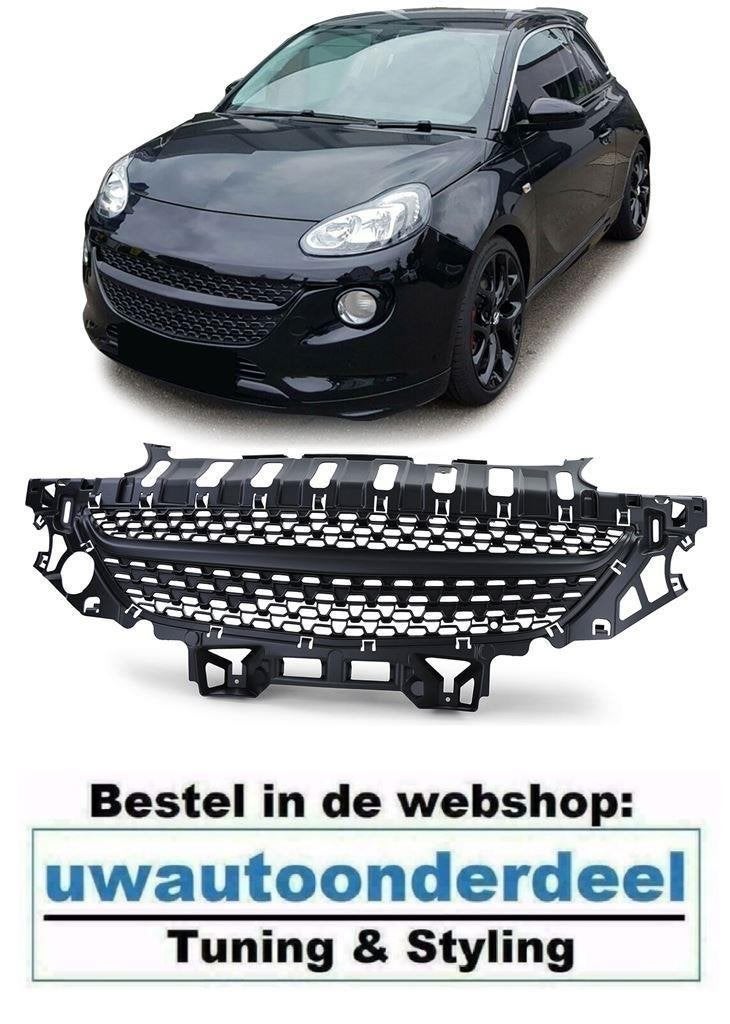 Embleemloze Sport Grill Glans Zwart Voor Opel Adam, Verzenden