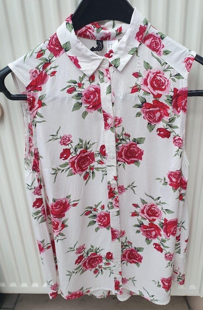 Blouse van H&M maat 36 ( wit met roze bloemen), Vêtements | Femmes, Blouses & Tuniques, Enlèvement ou Envoi, Autres couleurs, Taille 36 (S)