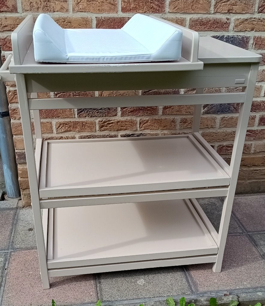 Meuble à langer en bois de marque Quax beige, Enfants & Bébés, Enlèvement, Comme neuf