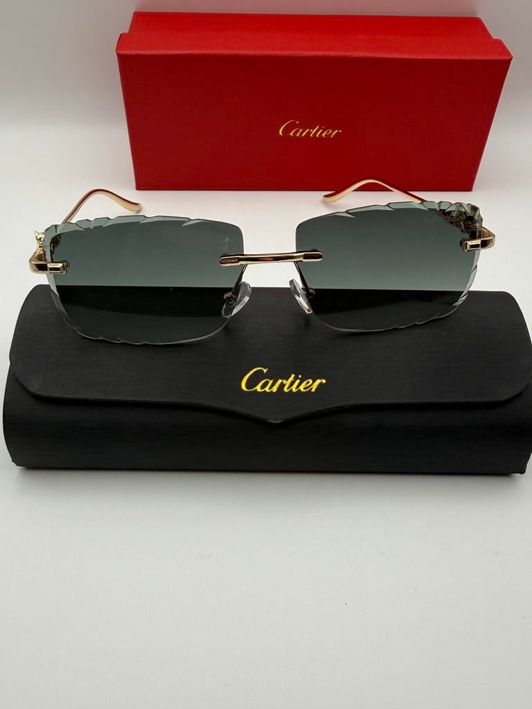 Lunettes de soleil vertes Cartier pour hommes nouvelles, Enlèvement ou Envoi, Neuf, Vert, Lunettes de soleil